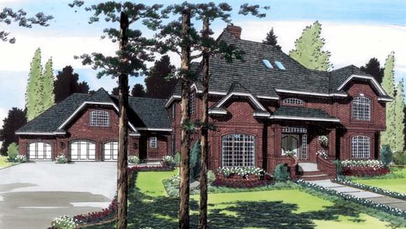 European, Traditional House Plan 20358 with 4 Beds, 5 Baths, 3 Car Garage Elevation