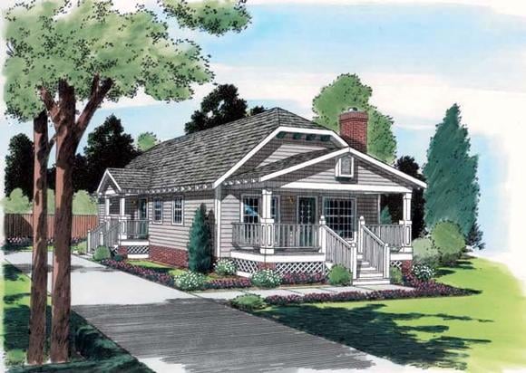 Bungalow, Country, Craftsman, One-Story House Plan 24241 with 3 Beds, 2 Baths Elevation
