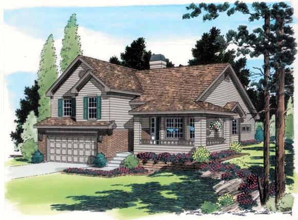 Traditional House Plan 24251 with 3 Beds, 3 Baths, 2 Car Garage Elevation