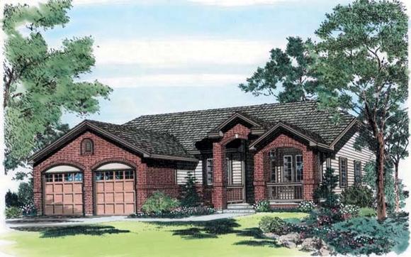 One-Story, Traditional House Plan 24256 with 3 Beds, 2 Baths, 3 Car Garage Elevation