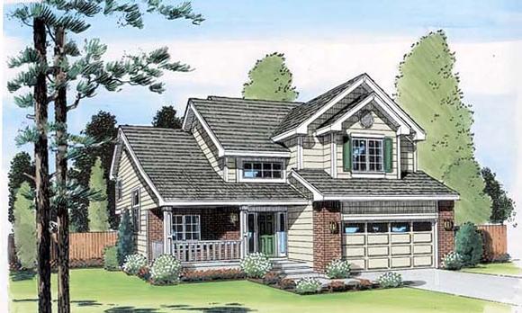 Traditional House Plan 24269 with 3 Beds, 3 Baths, 2 Car Garage Elevation