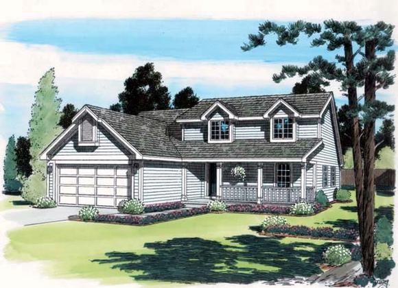 Country, Farmhouse, Southern, Traditional House Plan 24318 with 4 Beds, 2 Baths, 2 Car Garage Elevation