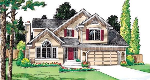 Country, Farmhouse, Traditional House Plan 24610 with 3 Beds, 3 Baths, 2 Car Garage Elevation