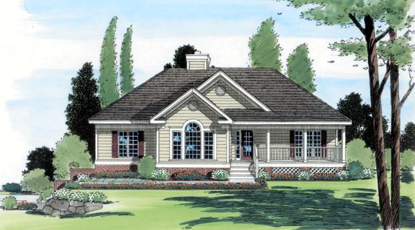 House Plan 24651 - Traditional Style with 1821 Sq Ft, 3 Bed, 2 Ba