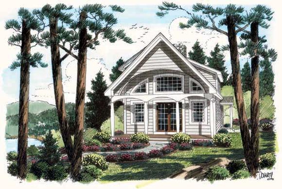 Coastal, Contemporary, Cottage House Plan 24740 with 2 Beds, 2 Baths Elevation