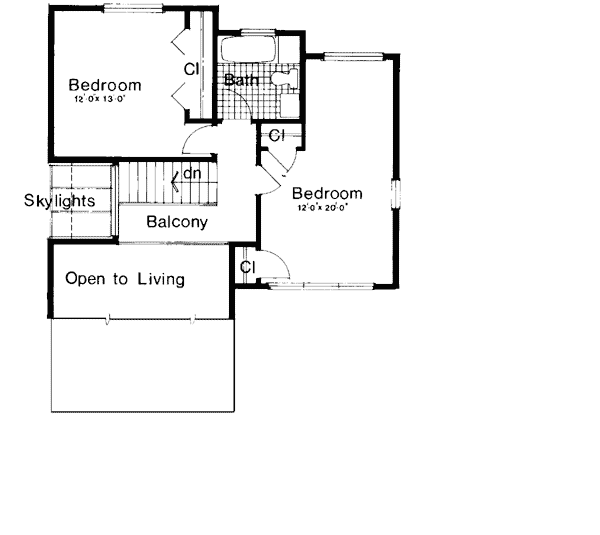 Contemporary House Plan 26111 with 3 Beds, 2 Baths Level Two