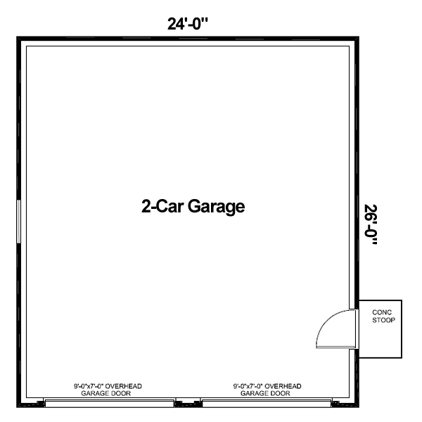 Country, Traditional 2 Car Garage Plan 30000 Level One