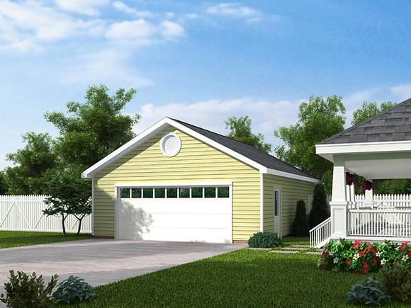 Country, Traditional 2 Car Garage Plan 30001 Elevation