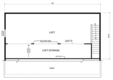 Contemporary 3 Car Garage Plan 30012 Second Level Plan
