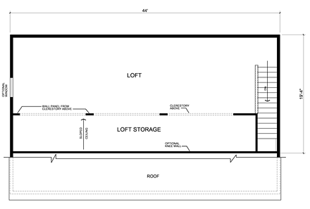 Contemporary 3 Car Garage Plan 30013 Second Level Plan