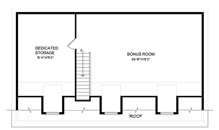 Cape Cod, Saltbox, Traditional 3 Car Garage Apartment Plan 30034 Second Level Plan