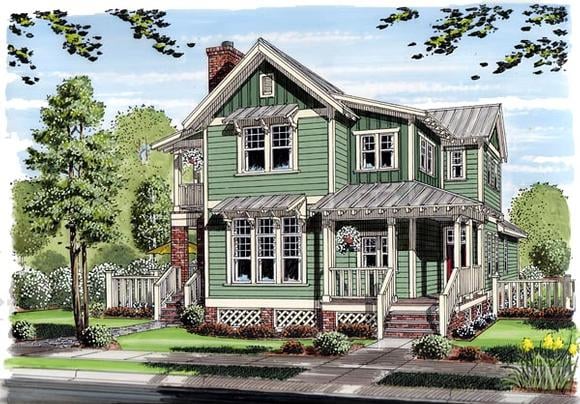 Bungalow, Coastal, Cottage, Country, Farmhouse, Traditional House Plan 30501 with 3 Beds, 3 Baths Elevation
