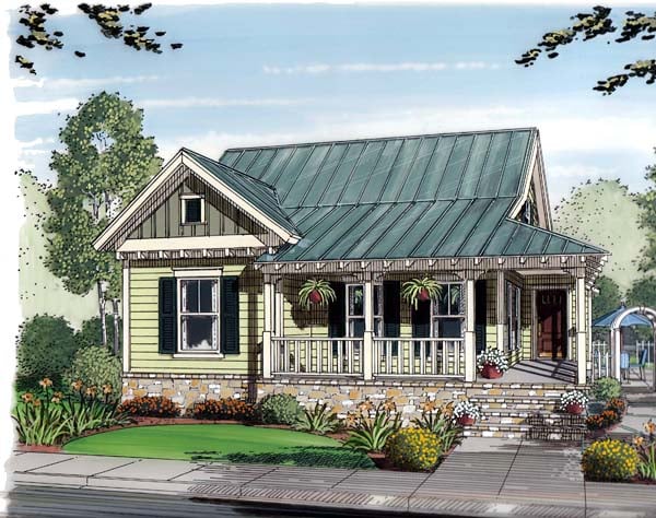 Bungalow, Cottage, Country House Plan 30502 with 3 Beds, 2 Baths, 2 Car Garage Elevation