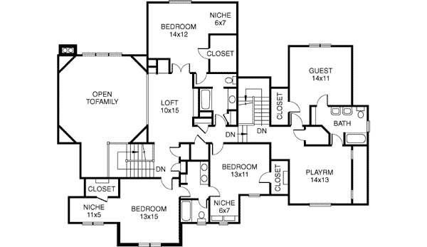 Bungalow, Country, Farmhouse House Plan 32327 with 5 Beds, 5 Baths, 3 Car Garage Level Two