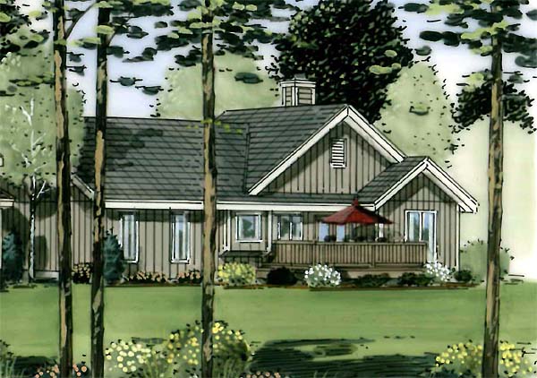 Ranch, Traditional Plan with 1492 Sq. Ft., 3 Bedrooms, 2 Bathrooms, 2 Car Garage Picture 2