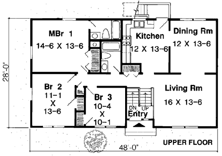 Country, Ranch, Traditional House Plan 34679 with 3 Beds, 3 Baths, 2 Car Garage First Level Plan