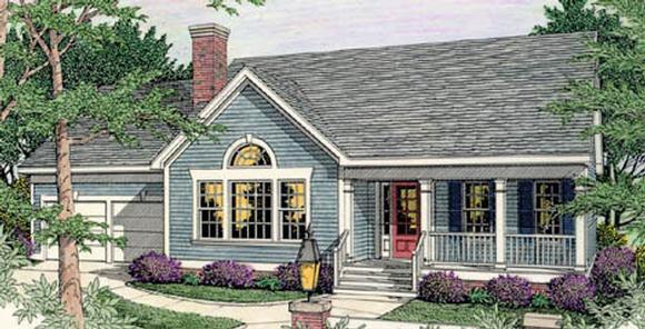 Country, Ranch House Plan 40004 with 3 Beds, 3 Baths, 2 Car Garage Elevation