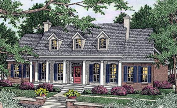 Cape Cod, Colonial, Southern House Plan 40018 with 3 Beds, 2 Baths, 2 Car Garage Elevation