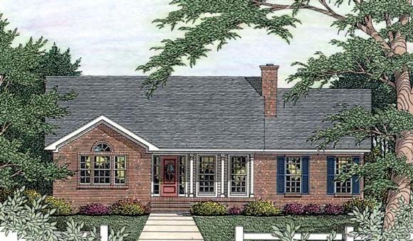 House Plan 40028 with 3 Beds, 2 Baths, 2 Car Garage Elevation