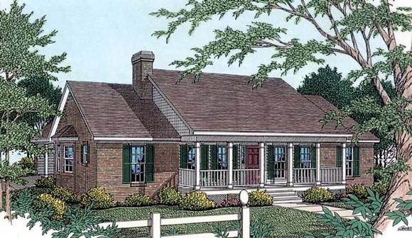 Country House Plan 40031 with 3 Beds, 3 Baths, 2 Car Garage Elevation