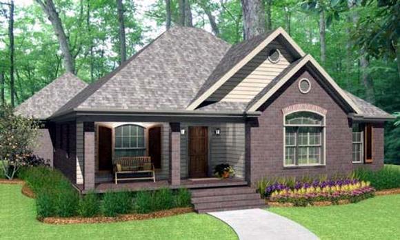 Traditional House Plan 40036 with 3 Beds, 2 Baths, 2 Car Garage Elevation