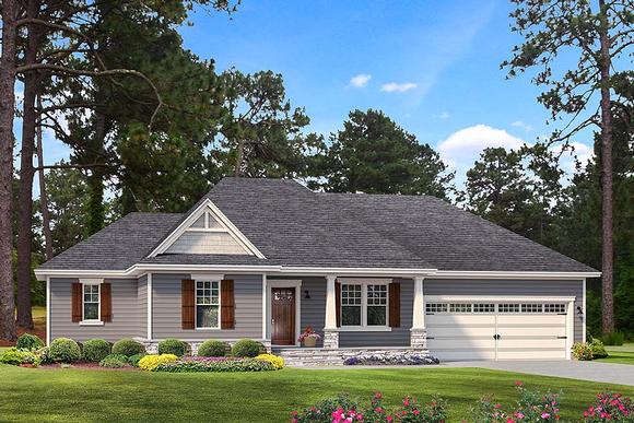 Cape Cod, Cottage, Country, Craftsman, Farmhouse, Southern, Traditional House Plan 40042 with 3 Beds, 2 Baths, 2 Car Garage Elevation