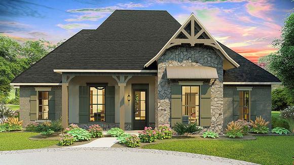 Cottage, Country, Craftsman, Southern, Traditional House Plan 40043 with 4 Beds, 3 Baths, 2 Car Garage Elevation
