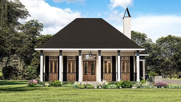 Cottage, Country, Southern, Traditional House Plan 40044 with 3 Beds, 2 Baths, 2 Car Garage Elevation