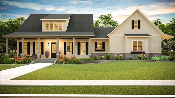 Country, Farmhouse, Southern House Plan 40045 with 3 Beds, 2 Baths, 2 Car Garage Elevation