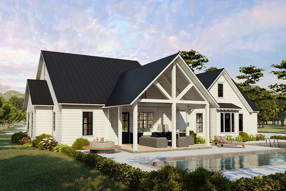 Cottage, Country, Craftsman, Farmhouse, Ranch, Southern, Traditional Plan with 2480 Sq. Ft., 4 Bedrooms, 2 Bathrooms, 2 Car Garage Picture 5