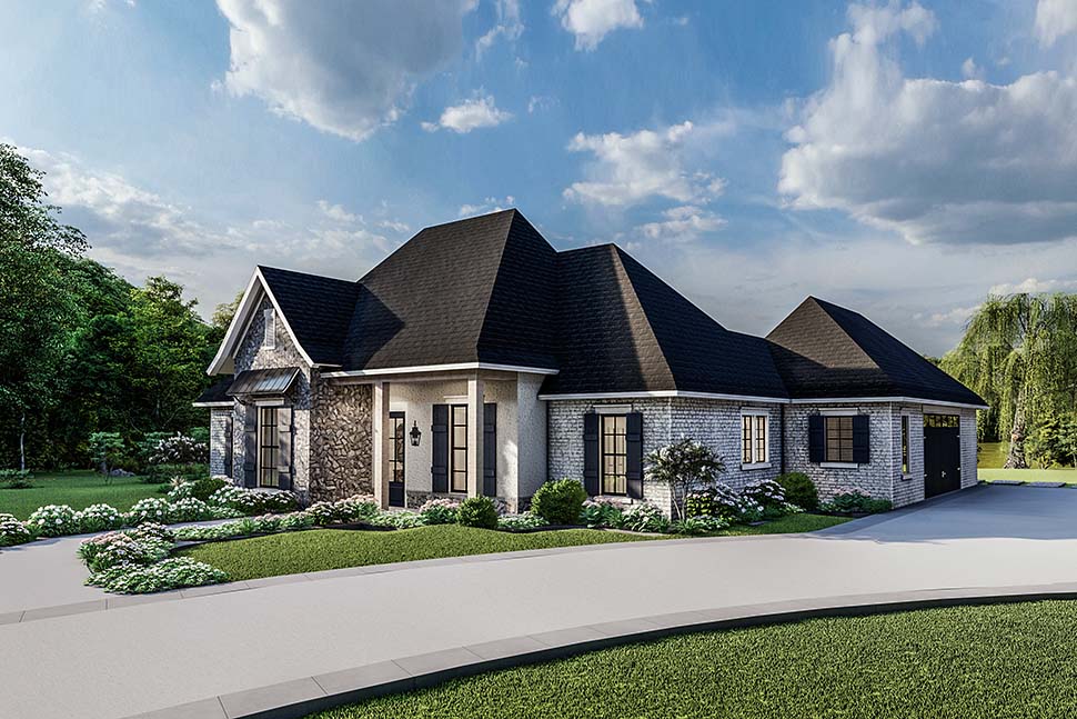 Country, Craftsman, European, Farmhouse, Southern, Traditional Plan with 2298 Sq. Ft., 4 Bedrooms, 3 Bathrooms, 2 Car Garage Picture 4