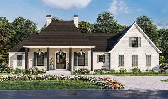 Country, Farmhouse, French Country, Southern, Traditional House Plan 40051 with 4 Beds, 3 Baths, 2 Car Garage Elevation