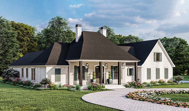 Country, Farmhouse, French Country, Southern, Traditional Plan with 3507 Sq. Ft., 4 Bedrooms, 3 Bathrooms, 2 Car Garage Picture 6