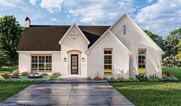 Cottage, French Country, Ranch House Plan 40052 with 3 Beds, 2 Baths, 2 Car Garage Elevation
