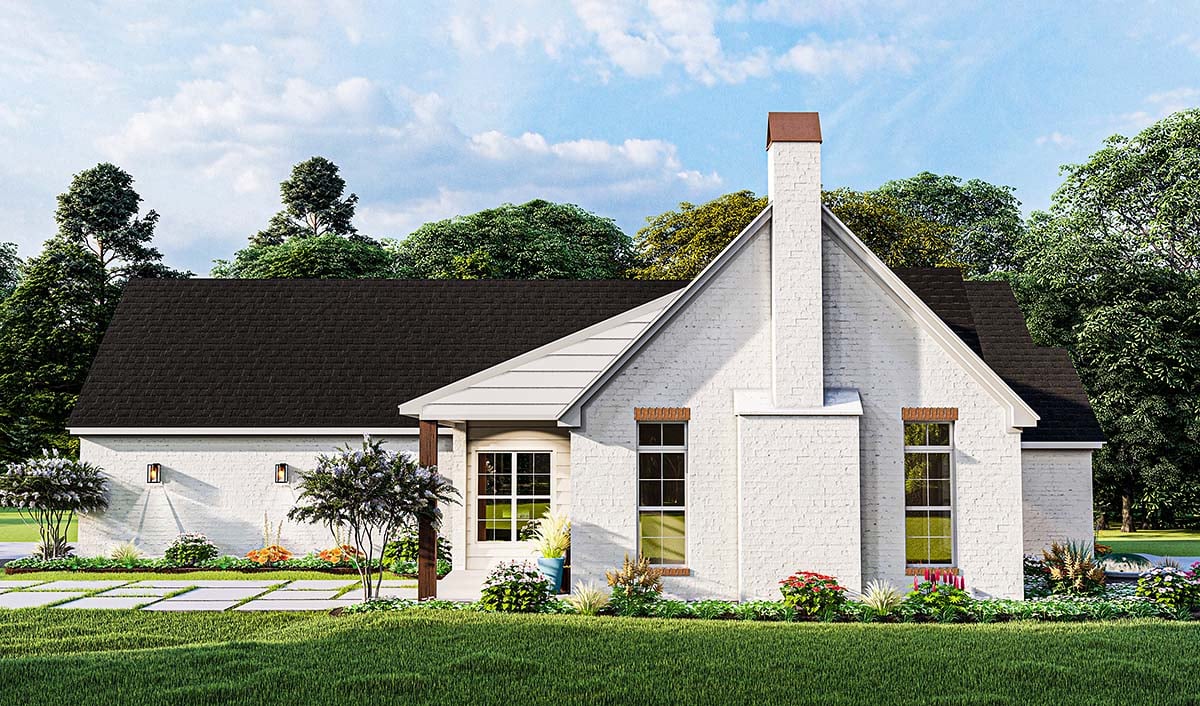 Cottage, French Country, Ranch Plan with 1769 Sq. Ft., 3 Bedrooms, 2 Bathrooms, 2 Car Garage Picture 3
