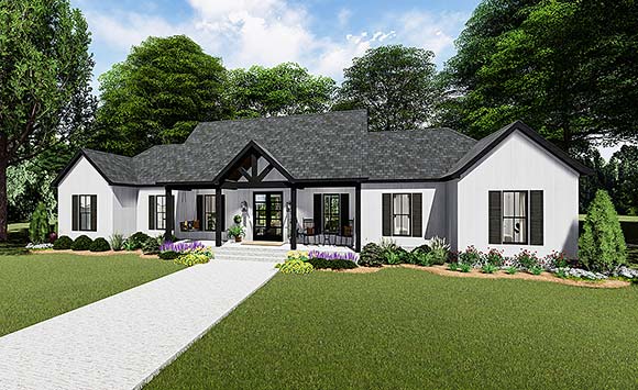 Country, Craftsman, Farmhouse, Southern, Traditional House Plan 40056 with 3 Beds, 2 Baths Elevation