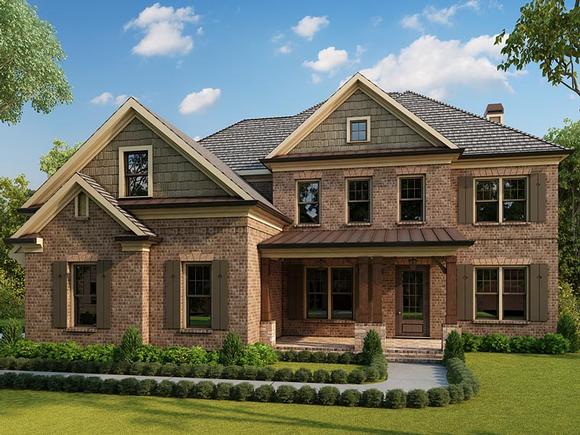 Colonial, Country, Southern, Traditional House Plan 40102 with 5 Beds, 6 Baths, 2 Car Garage Elevation