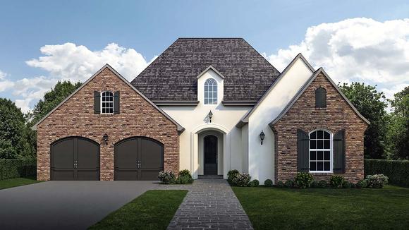 European, French Country House Plan 40303 with 3 Beds, 2 Baths, 2 Car Garage Elevation