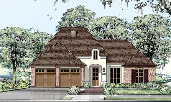 European, French Country House Plan 40304 with 3 Beds, 2 Baths, 2 Car Garage Elevation