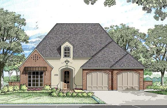 French Country, Southern House Plan 40306 with 3 Beds, 2 Baths, 2 Car Garage Elevation