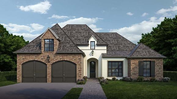 European, French Country, Southern House Plan 40308 with 4 Beds, 2 Baths, 2 Car Garage Elevation