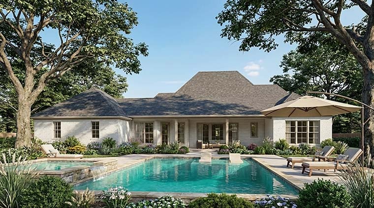 Colonial, French Country, Southern Plan with 2800 Sq. Ft., 4 Bedrooms, 3 Bathrooms, 3 Car Garage Picture 6