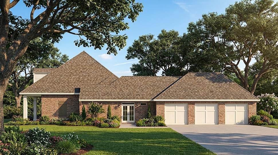 Colonial, French Country, Southern Plan with 2800 Sq. Ft., 4 Bedrooms, 3 Bathrooms, 3 Car Garage Picture 8
