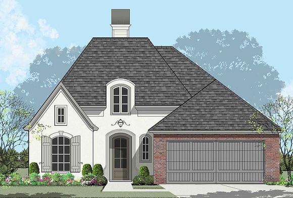 European, French Country House Plan 40326 with 4 Beds, 2 Baths, 2 Car Garage Elevation