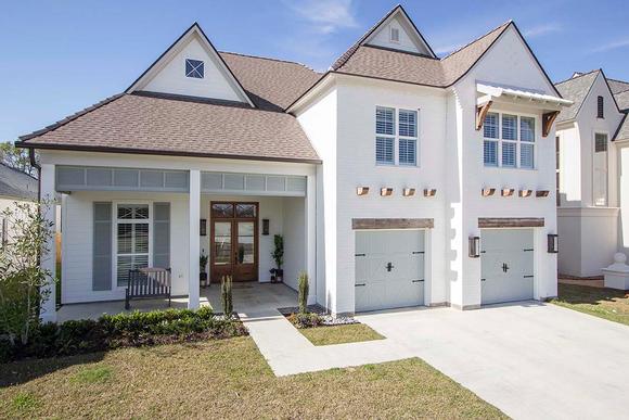 Country, European, French Country House Plan 40337 with 4 Beds, 4 Baths, 2 Car Garage Elevation