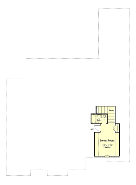 Farmhouse House Plan 40352 with 5 Beds, 4 Baths, 2 Car Garage Second Level Plan