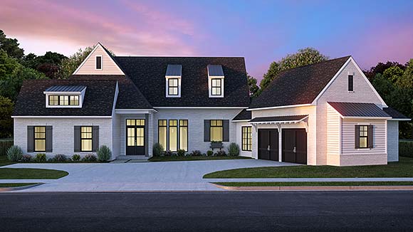 Farmhouse House Plan 40366 with 4 Beds, 4 Baths, 2 Car Garage Elevation