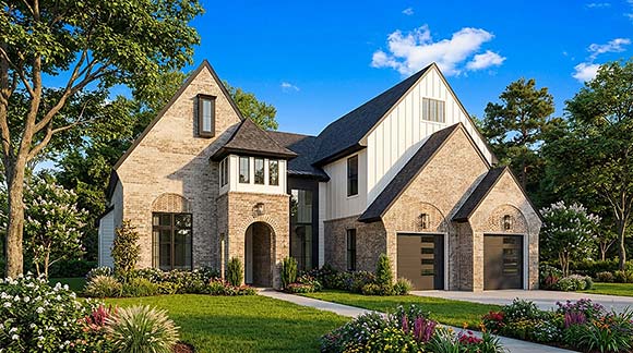 European, French Country House Plan 40374 with 4 Beds, 3 Baths, 2 Car Garage Elevation