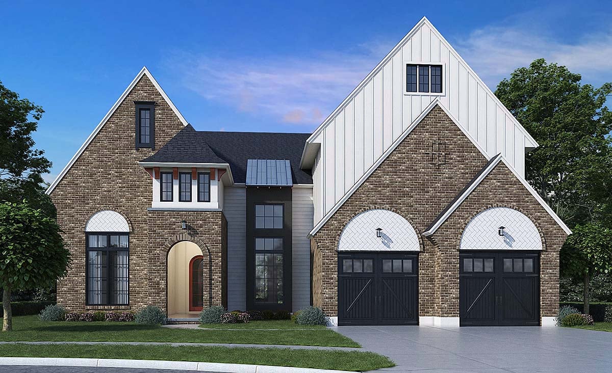 European, French Country Plan with 2915 Sq. Ft., 4 Bedrooms, 3 Bathrooms, 2 Car Garage Picture 15