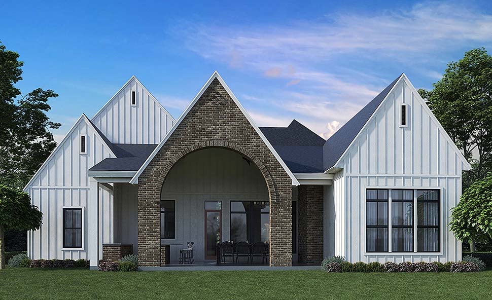 European, French Country Plan with 2915 Sq. Ft., 4 Bedrooms, 3 Bathrooms, 2 Car Garage Picture 3